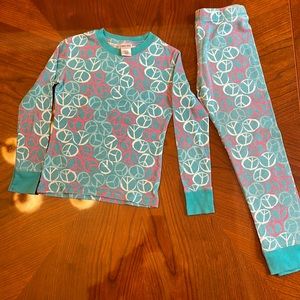 Two Piece Thermal Set with Peace Sign Print